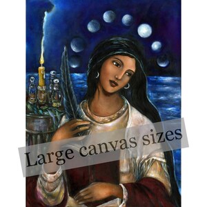 Mary Magdalene, Large Reproduction on canvas, Maria Magdalena, La Magda, Maria Magdalena altar decor, Spiritual Painting, Christian art