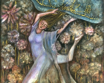 Pachamama Print, Art mural de la Terre Mère, Art Féminin Sacré, Déesse de la Terre, Art de la Terre Mère sur toile