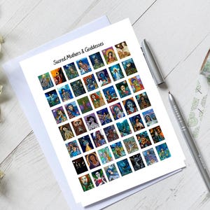 Adesivi per mazzo di oracoli delle madri e delle dee sacre per planner, grimorio e diario