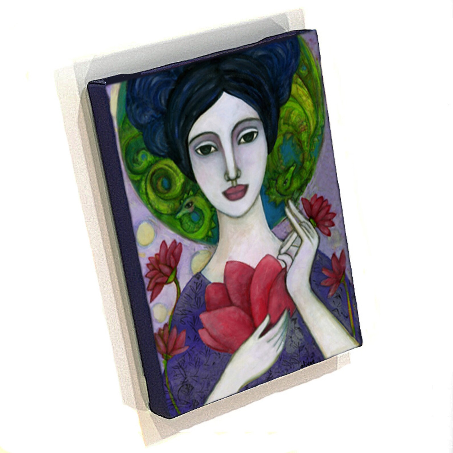 Kuan Yin Art on Canvas Goddess Quan Yin Print Goddess of Etsy