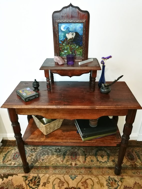Goddess Altar Table Handmade Wooden Custom Made Altar Sacred Etsy UK