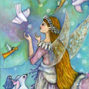 Faerie Queen Art Print, Celtic Fae Portrait, Sacred Nature Goddess, Pagan Altar Art, Faery gifts, Divine Feminine Altar, Fae Alter art
