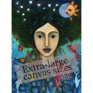 Gaia, Extra-Large Reproduction on canvas, Greek Goddess Art Print on Canvas, Mother Earth Art, inspirational wall art, Goddess Altar Print