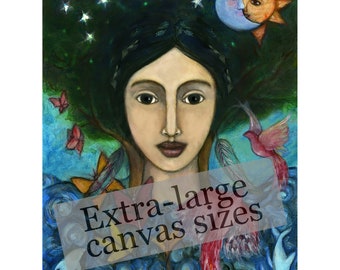 Gaia Goddess Art Print: Extra-Large Canvas Reproduction