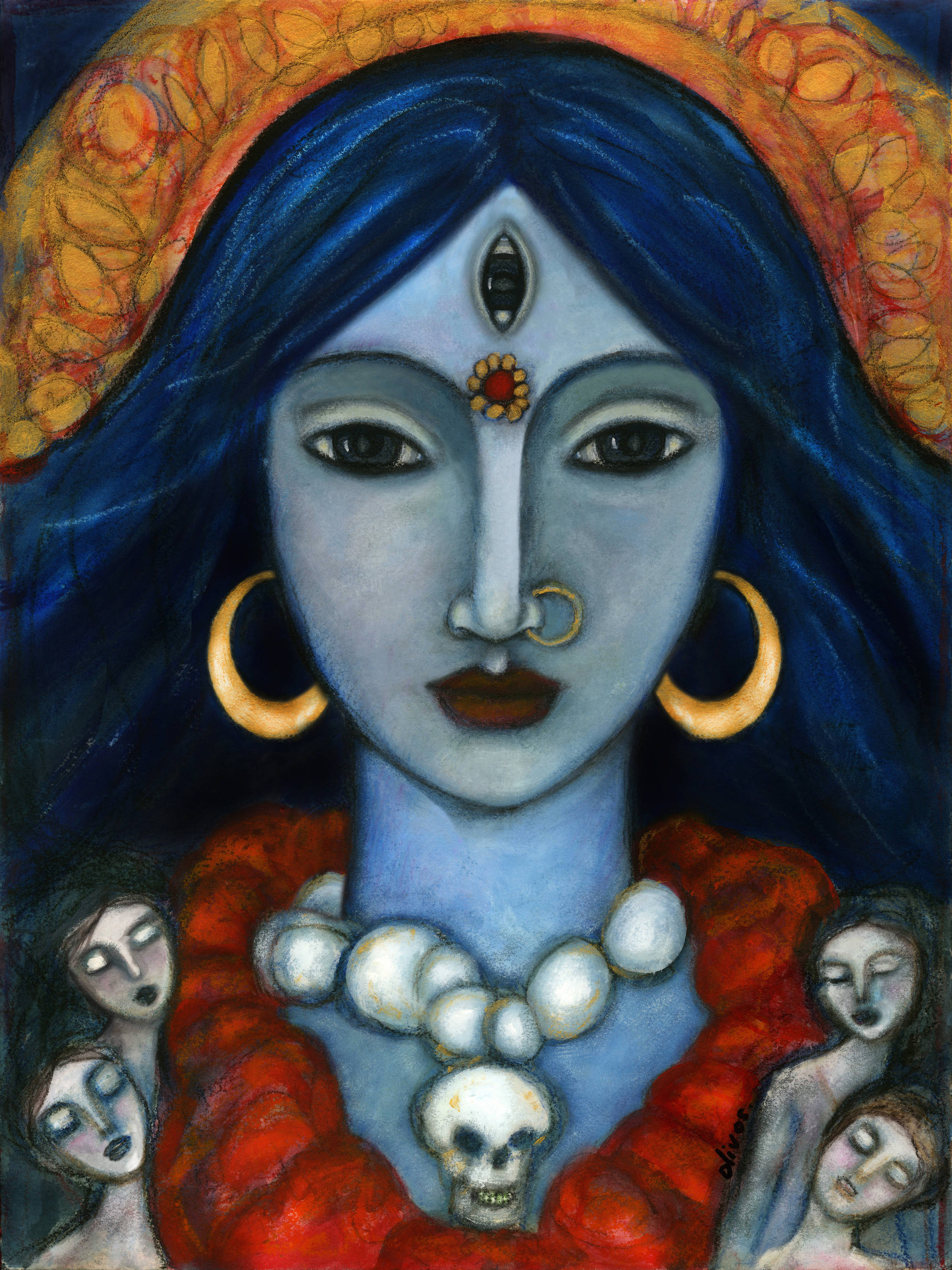 Goddess Kali Art Print, Hindu Goddess Kali Wall Art, Goddess Kali Art  Decor, Kali Maa Art Aprint, Hindu Goddess Art Print Reproduction - Etsy