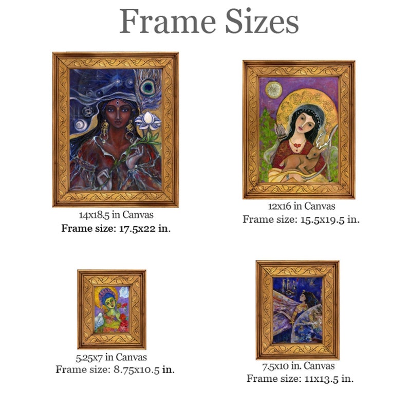 Handmade Solid Wood Picture Frame, Custom made for our Art, Wooden Picture Frame , Hand painted frame available in your choice stain image 5