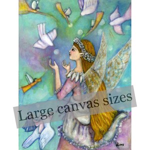 Oonagh, Large Reproduction on canvas, Goddess of magic and creative problem solving, Fairy painting, Faery gifts, Divine Feminine Altar
