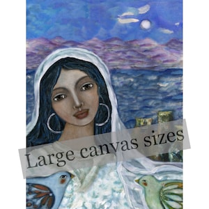 Mary Magdalene, Large Reproduction on canvas, Maria Magdalena altar decor, Spiritual Art, Sacred Mothers and Goddesses, The Magda painting