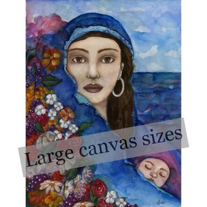 Eirene, Large Reproduction on canvas, Goddess of Peace, Spiritual wall art on canvas, Pagan altar, Divine Feminine Art, Alter decor