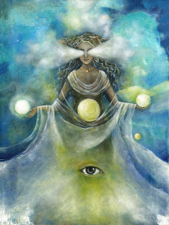 テイア女神アート、ギリシャ女神アート、天空の女神アート、神聖なる