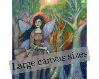 Aine, Large Reproduction on canvas, Celtic Goddess art, bringer of joy and Faerie Queen, Goddess Altar, Spiritual Art, Pagan fairy décor