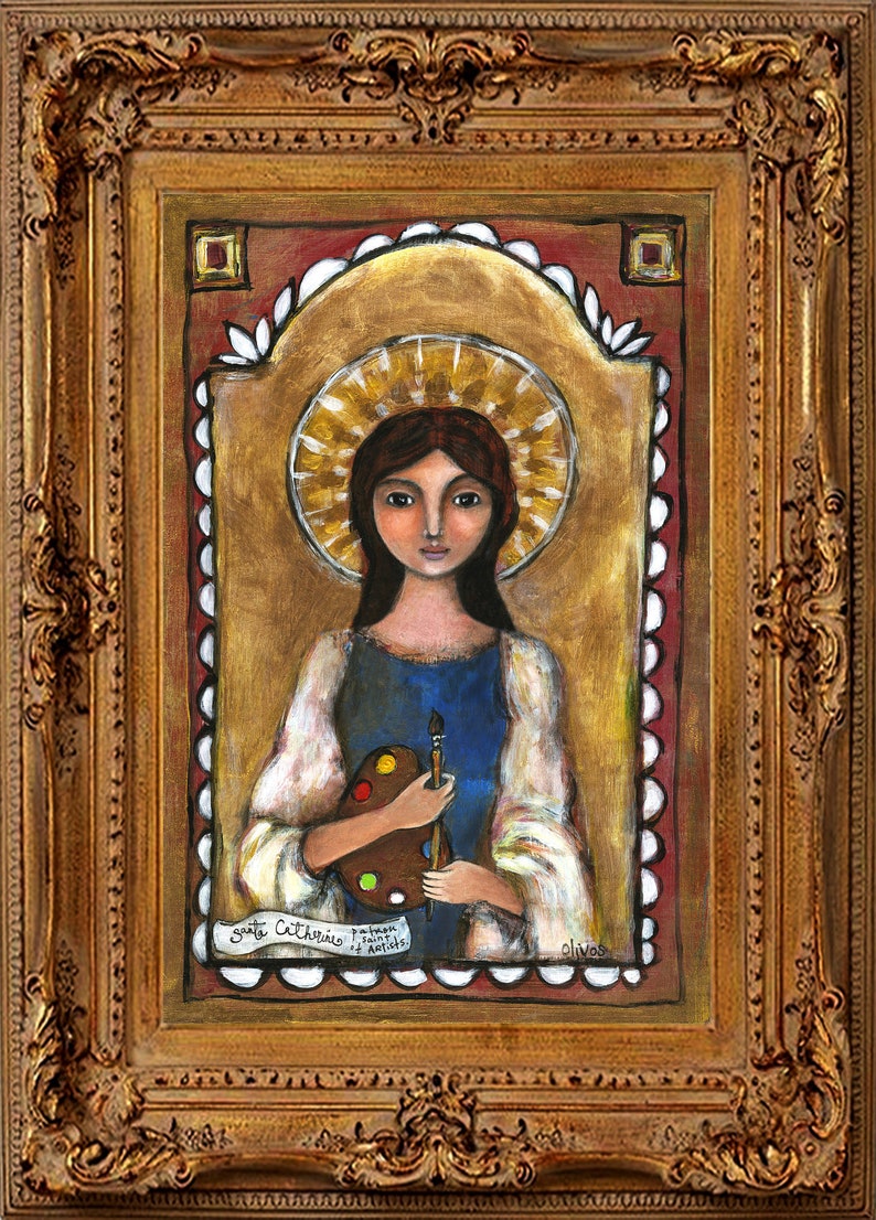 Patron Saint of Artists New Mexico Retablo Santo Saint | Etsy
