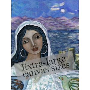 Mary Magdalene, Extra-Large Reproduction on canvas, Maria Magdalena altar decor, Spiritual Art, Sacred Mothers and Goddesses, Christian art