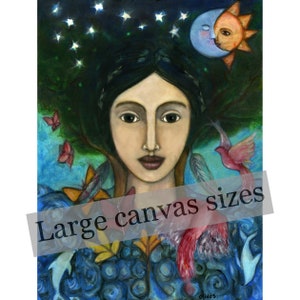 Gaia, Large Reproduction on canvas, Greek Goddess Art Print on Canvas, Mother Earth Art, inspirational wall art, Goddess Altar Print