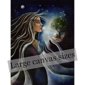 Elpis, Large Reproduction on Canvas, Greek Goddess of Comfort and Hope, Altar piece, Spiritual Gift, Wall Art, Greek wall art