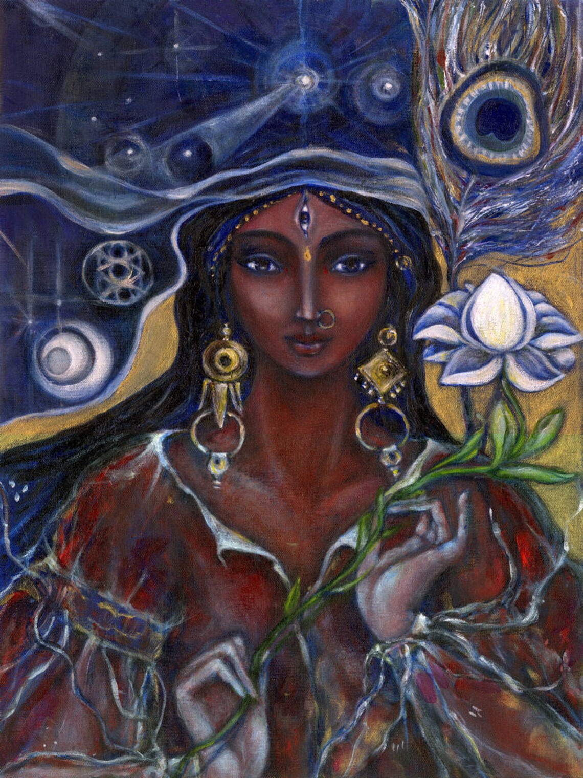 Lalita Extra-large Reproduction on Canvas Hindu Goddess Art - Etsy