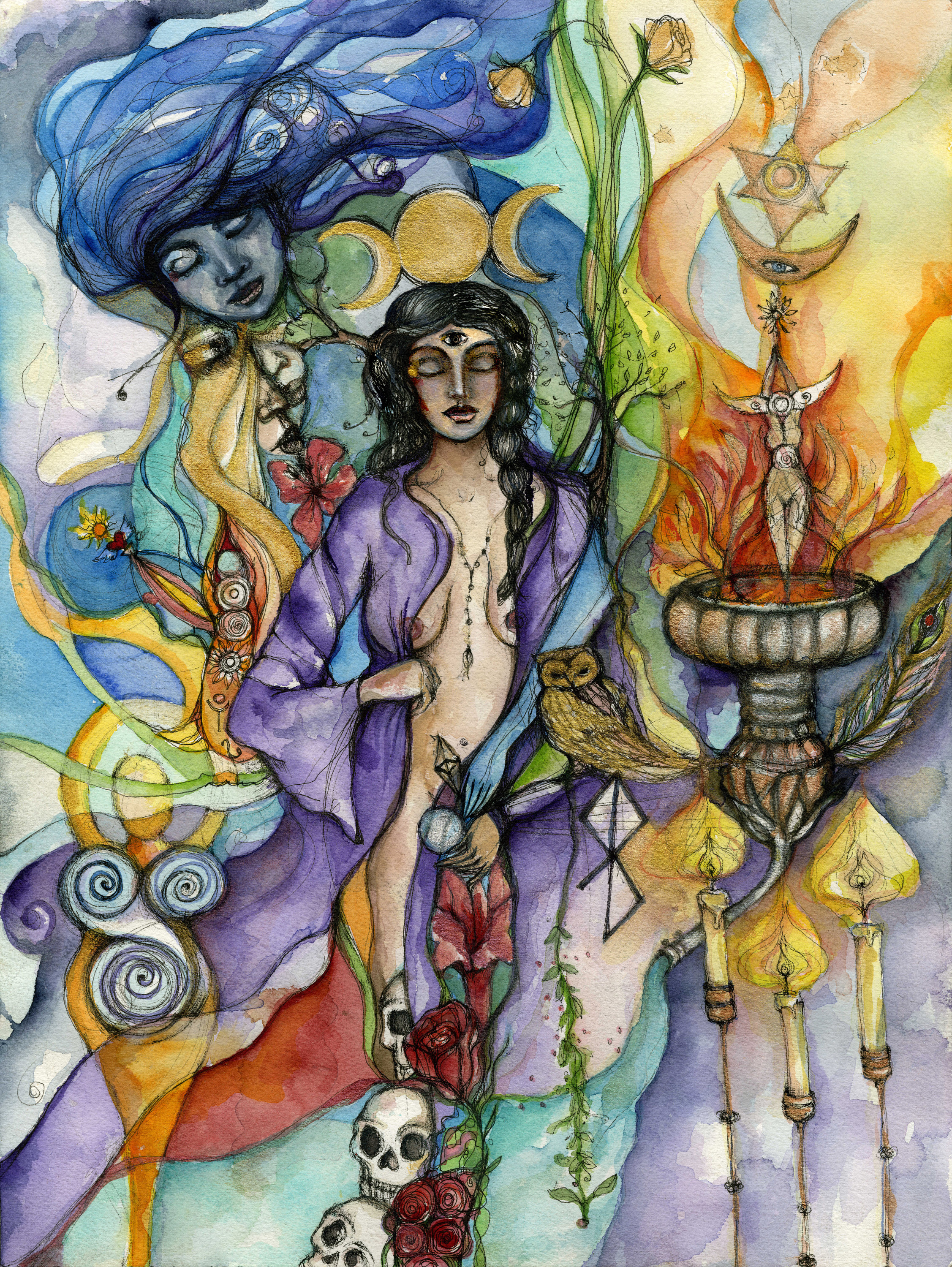 Priestess, the Gift to Serve - Priestess Altar, Healer and Healing