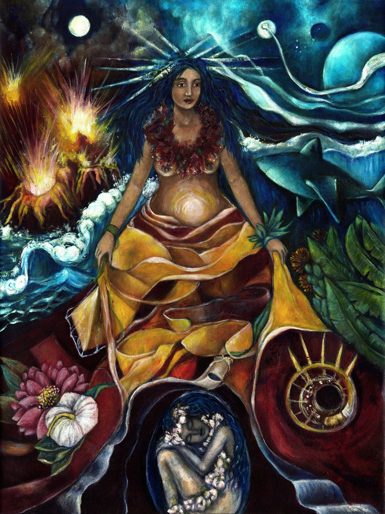 Pele Goddess pendant , Polynesian Volcano Goddess jewelry, Hawaiian Fire Goddess image 3