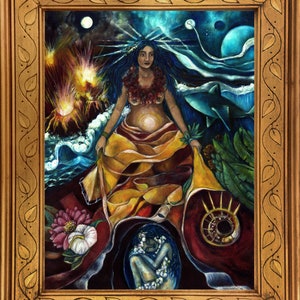 Pele Goddess Art, Hawaiian Goddess of Strength and Creation, Divine Feminine Altar, Pagan Alter, Spiritual art, image 3