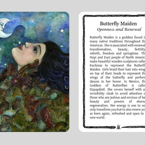 Butterfly Maiden Altar Card, Goddess Prayer Card | Transformation Altar Decor, Monarch Butterfly Art, New Beginnings Gift