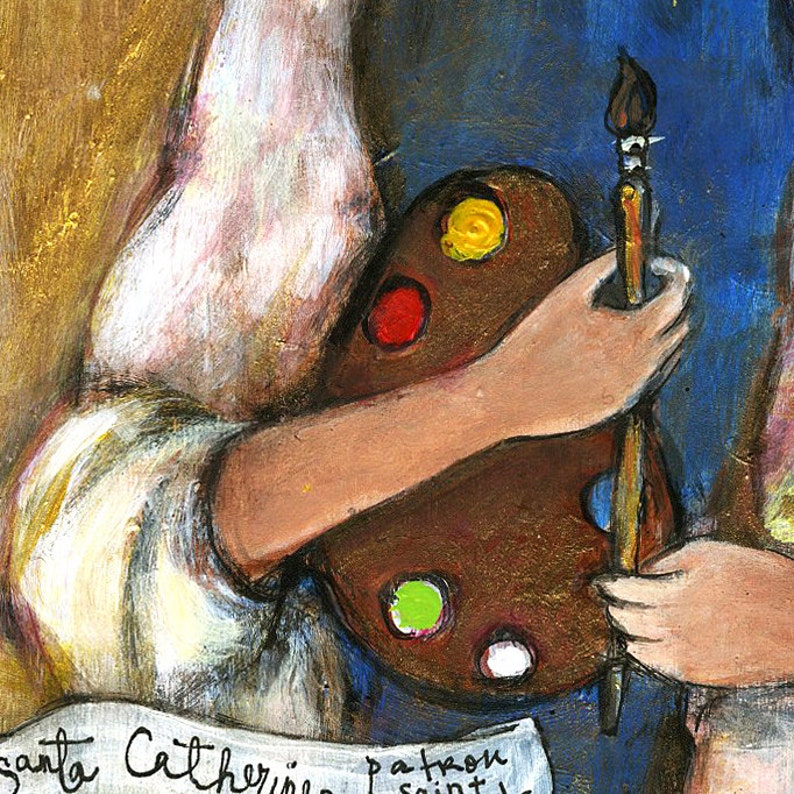 Patron Saint of Artists New Mexico Retablo Santo saint Etsy