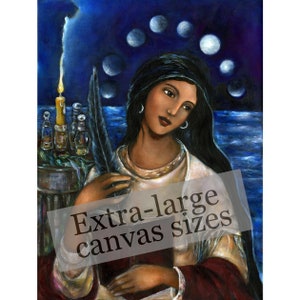 Mary Magdalene, Extra-Large Reproduction on canvas, Maria Magdalena, La Magda, Maria Magdalena altar decor, Spiritual Painting