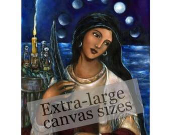 Mary Magdalene, Extra-Large Reproduction on canvas, Maria Magdalena, La Magda, Maria Magdalena altar decor, Spiritual Painting