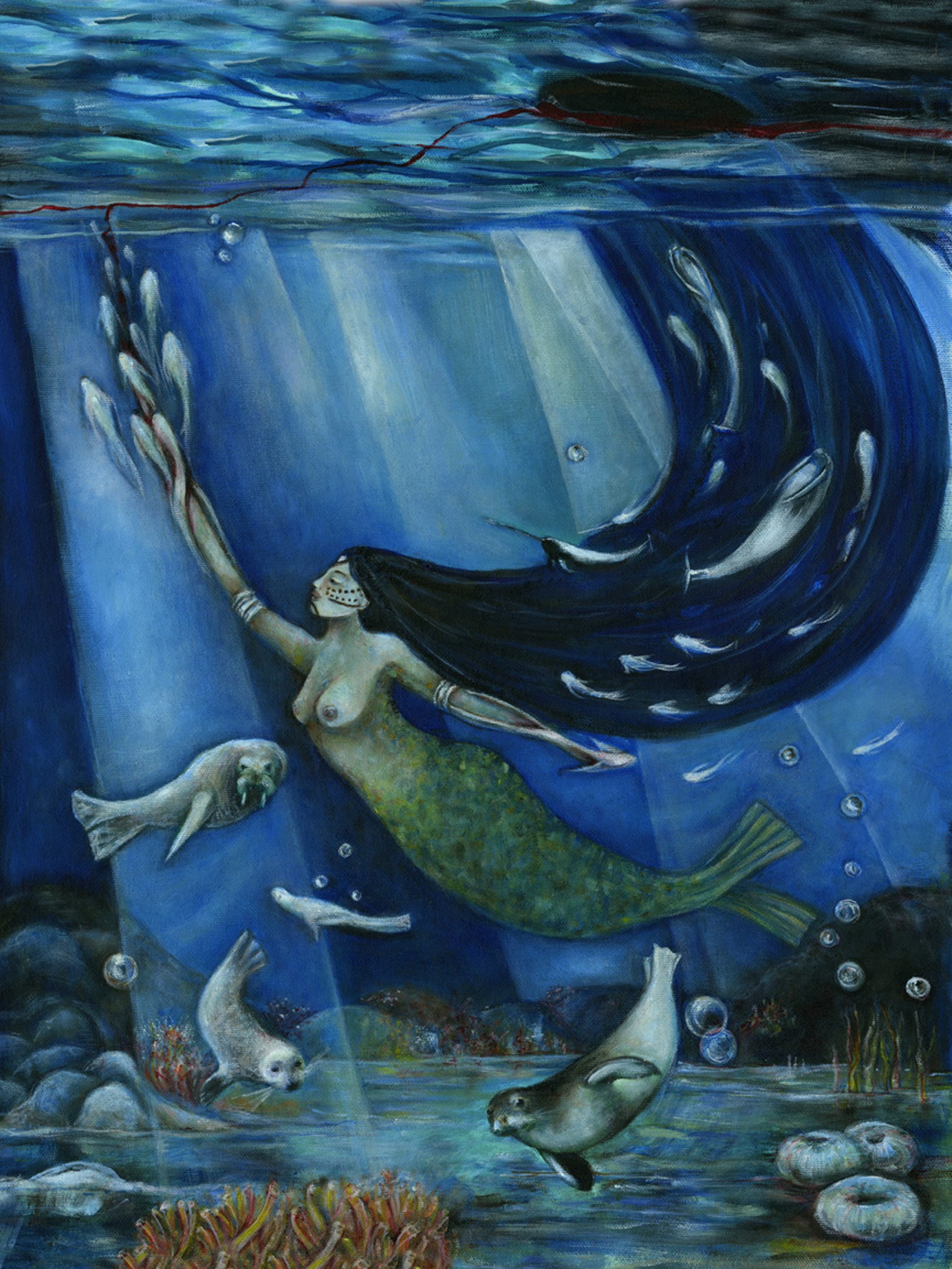 Inuit Goddess Sedna, Native American Sea Goddess, Ojibwe Ocean Mermaid  Goddess, Mermaid Painting, Sirena Art - Etsy Israel