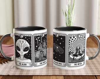 Gothic Tarot Coffe Mug - Spooky Occult Art Cup Gift