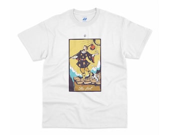Camiseta con la carta del Loco del Tarot, Arcanos Vintage, Camiseta Espiritual Oculta
