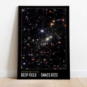 James Webb della NASA, telescopio spaziale, campo profondo, poster ad alta definizione, carta semi-lucida premium