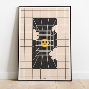 Smiley in the Void Poster retrò - Poster HQ, carta semi-lucida premium