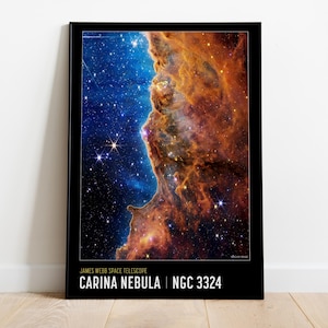 James Webb della NASA, telescopio spaziale, Nebulosa Carina, poster del film ad alta definizione, carta semi-lucida di alta qualità