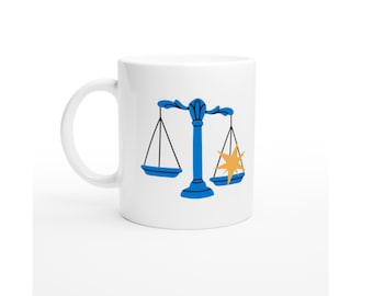 Taza de cerámica del signo Libra, regalo astrológico, taza de café del horóscopo