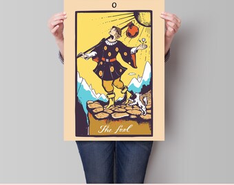 The Fool Tarot Card Print, Pamela Colman Smith, Rider-waite Deck