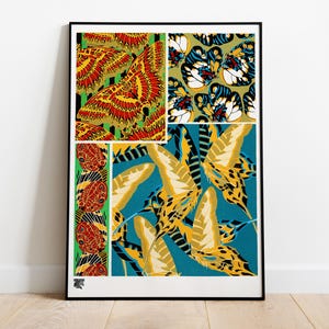 Art Nouveau Butterflies, Vintage Prints, Emile-Alain Séguy, High Quality Poster, Premium Semi-Glossy Paper