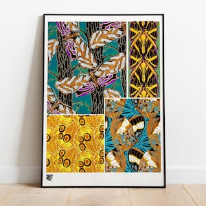 Nature’s Beauty, Butterfly Illustrations, Emile-Alain Séguy, High Quality Poster, Premium Semi-Glossy Paper