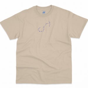 Scorpio Zodiac Minimalistic Constellation Astrology Design Tee - HQ Front Retro T-Shirt, Premium Unisex Crewneck