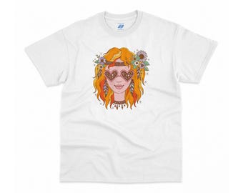 Hippie-T-Shirt aus den 70ern – Geschenkidee für psychedelische Festivals