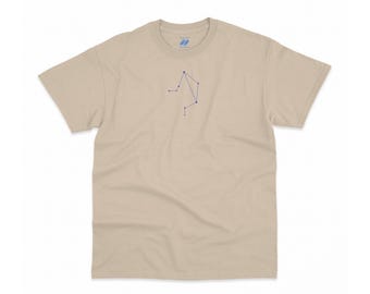 Libra Zodiac Constellation T-Shirt, Minimalist Astrology Tee, Unisex Crewneck