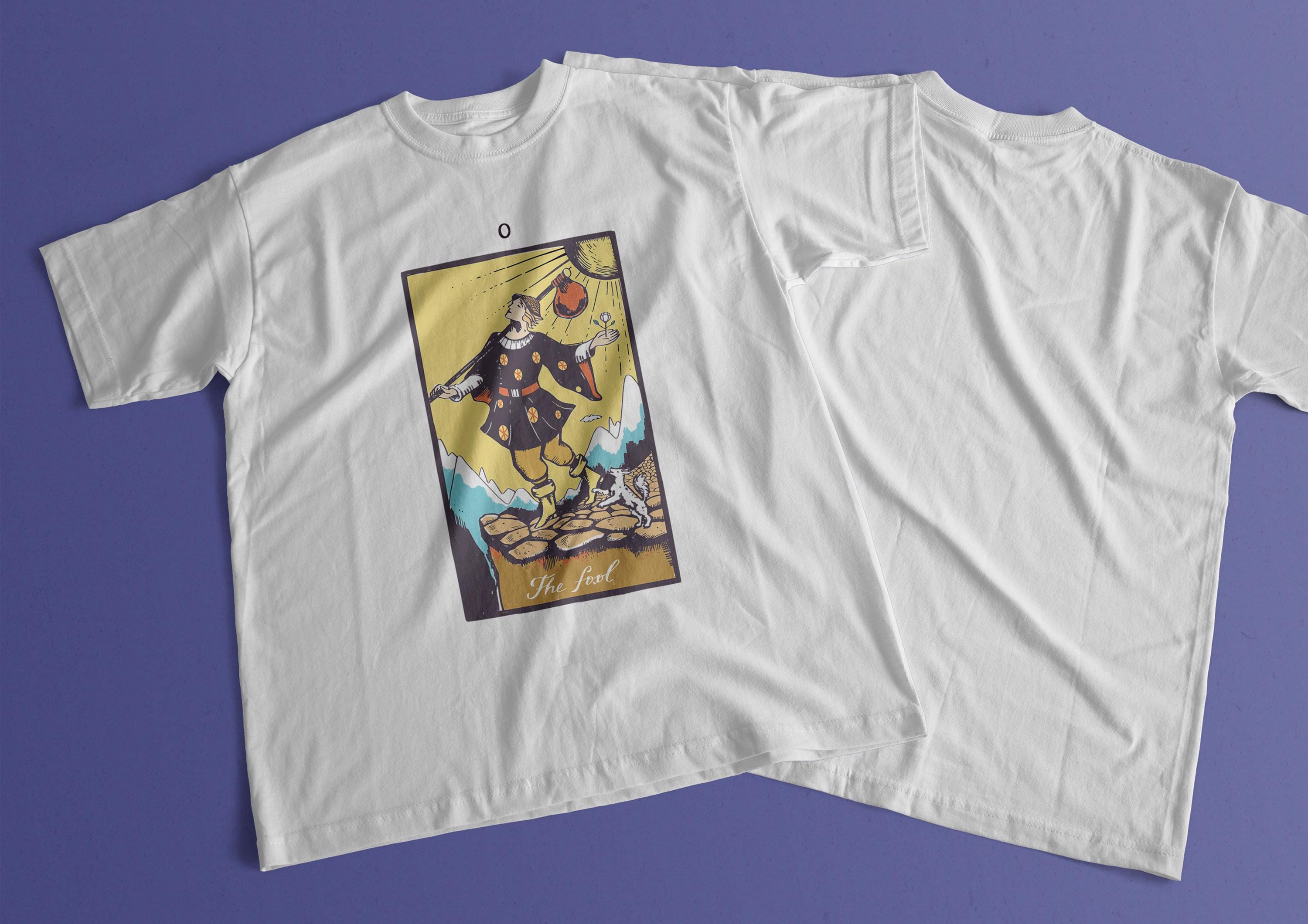 愚者タロットカードTシャツ、ヴィンテージアルカナ、オカルト 