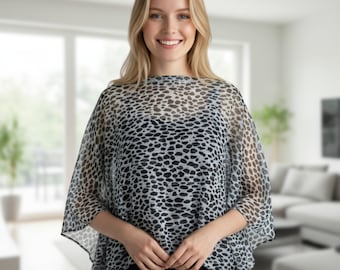 Chiffon Capelet Wrap: Black Evening Shrug