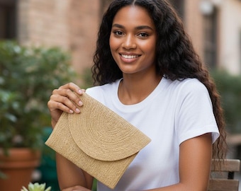 Handmade Straw  Bag, Handwoven Palm Leaf bag