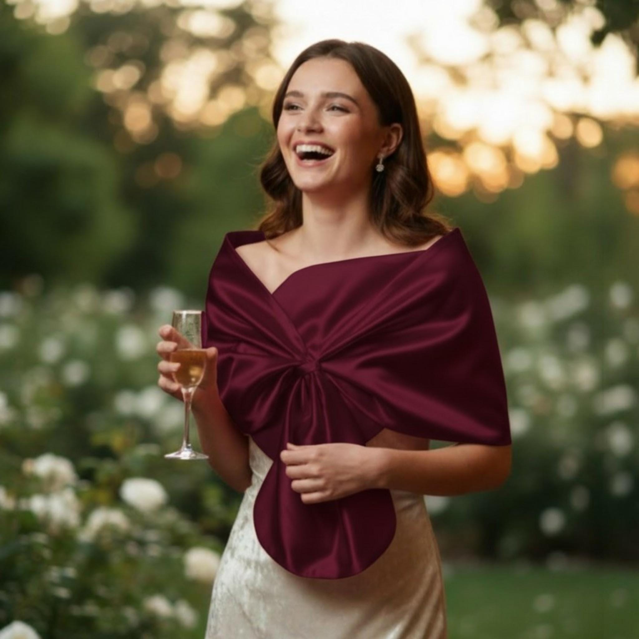 what color shawl goes with burgundy dress Evening Wrap Darcy Floral Maxi Dress
