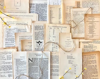 Vintage Book Pages Bundle: 100+ Ephemera Pages for Junk Journals