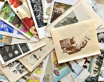 Vintage Bilderbuchseiten: Ephemera Pack für Junk Journals