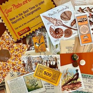 ヴィンテージ秋のエフェメラパック：30枚以上の秋のスクラップブック作品