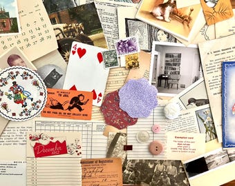 Vintage Ephemera Pack, kleine Papierstücke, Junk Journal Versorgung