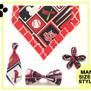 St. Louis Cardinals Tiled Pet Accessory - Over the Collar - Custom - Bandana, Bow Tie, Neck Tie, Flower