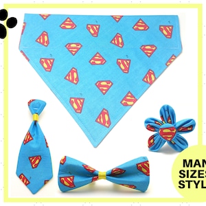 Super Hero Pet Accessory - Over the Collar - Custom - Bandana, Bow Tie, Neck Tie, Flower